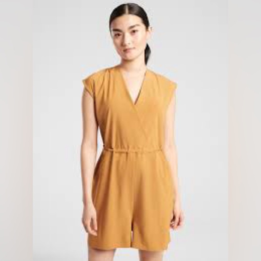 Athleta Marlow Romper Tuscan Gold